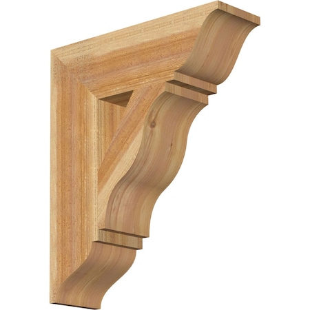 Funston Traditional Rough Sawn Bracket, Western Red Cedar, 6"W x 20"D x 24"H